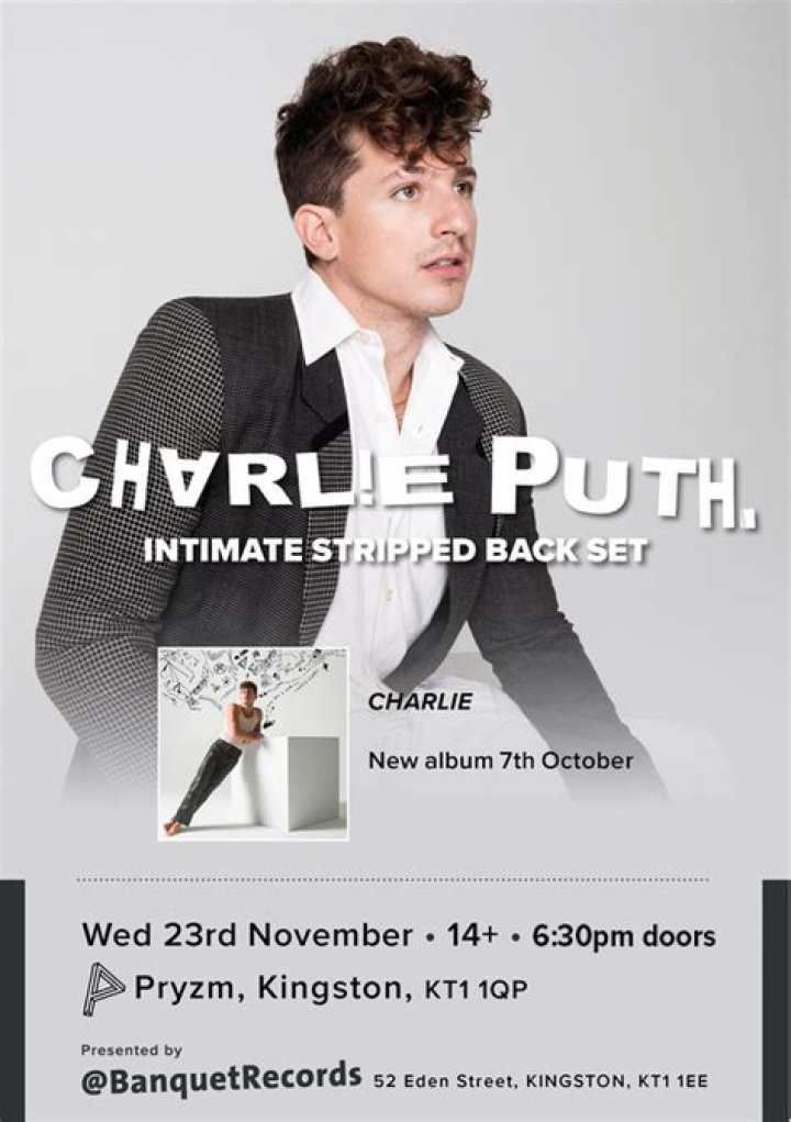 Charlie Puth Plots An Intimate Theater Tour For The Fall Of 2022