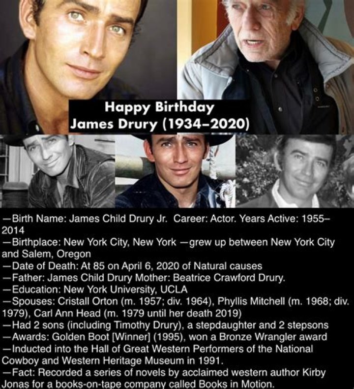 James Drury Net Worth | Celebrity Net Worth