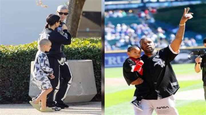 Kanye West & Son Saint, 5, Match In Black For Cute Father-Son Football Date — Pic & Video