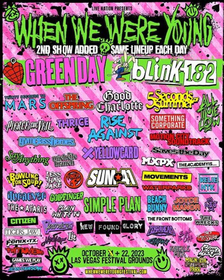 Live Nation Adds Day 3 For When We Were Young Emo Fest