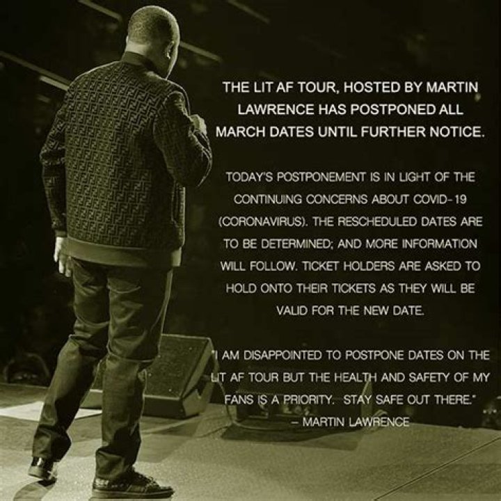 Martin Lawrence Cancels Tours amid Corona Outbreak; When will he Return?